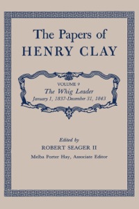 Cover image: The Papers of Henry Clay 9780813100593