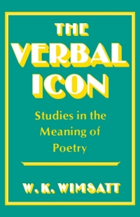 Cover image: The Verbal Icon 9780813101118