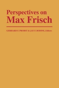 Cover image: Perspectives on Max Frisch 9780813114385