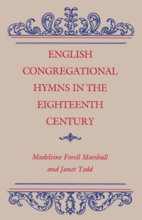 Cover image: English Congregational Hymns in the Eighteenth Century 9780813114705