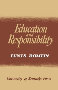 Cover image: Education and Responsibility 9780813154336