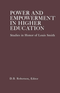 Titelbild: Power and Empowerment in Higher Education 9780813154367