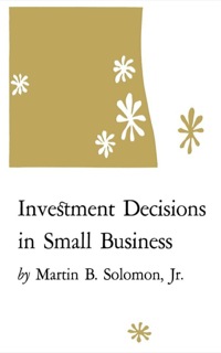 Imagen de portada: Investment Decisions in Small Business 9780813154732