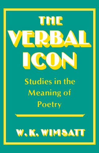 صورة الغلاف: The Verbal Icon 9780813101118