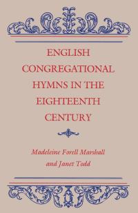 Titelbild: English Congregational Hymns in the Eighteenth Century 9780813114705