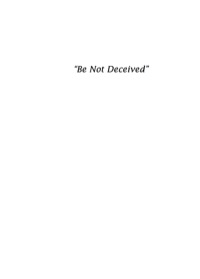 Cover image: Be Not Deceived 9780813538211