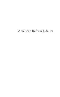 Cover image: American Reform Judaism 9780813532189