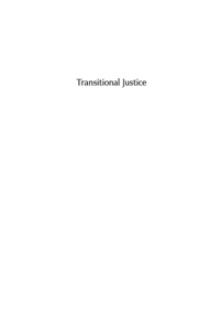 Cover image: Transitional Justice 9780813547619