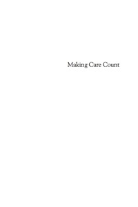 Cover image: Making Care Count 9780813549606