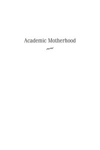 Imagen de portada: Academic Motherhood 9780813553849