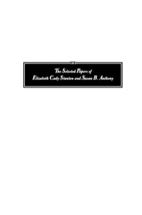 Cover image: The Selected Papers of Elizabeth Cady Stanton and Susan B. Anthony 9780813523217