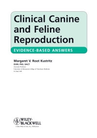 Cover image: Clinical Canine and Feline Reproduction 1st edition 9780813815848