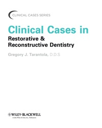 Cover image: Clinical Cases in Restorative and Reconstructive Dentistry 1st edition 9780813815640