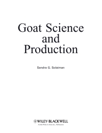 Cover image: Goat Science and Production 1st edition 9780813809366