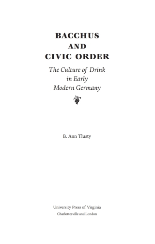 Omslagafbeelding: Bacchus and Civic Order 9780813920443