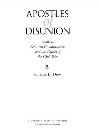 Cover image: Apostles of Disunion 15th edition 9780813920368