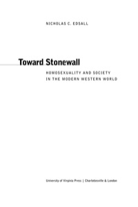 Cover image: Toward Stonewall 9780813922119