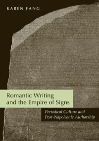 Cover image: Romantic Writing and the Empire of Signs 9780813928746
