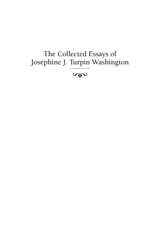 Imagen de portada: The Collected Essays of Josephine J. Turpin Washington 9780813942124