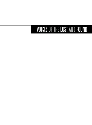Imagen de portada: Voices of the Lost and Found 9780814333464