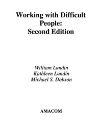 Imagen de portada: Working with Difficult People 2nd edition 9780814410356