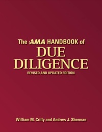 Cover image: The AMA Handbook of Due Diligence 2nd edition 9780814413821