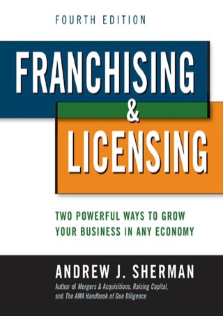Cover image: Franchising and   Licensing 4th edition 9780814415566