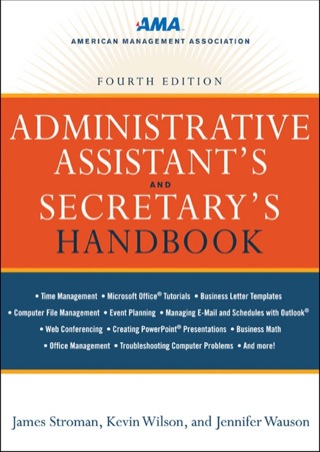Cover image: Administrative Assistant's and Secretary's Handbook 4th edition 9780814417607