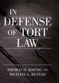 Cover image: In Defense of Tort Law 9780814747582