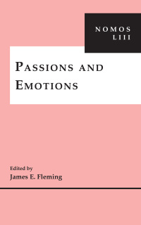 صورة الغلاف: Passions and Emotions 9780814760147