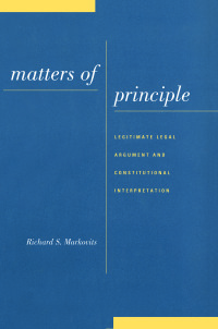 Titelbild: Matters of Principle 9780814755136