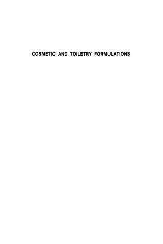 Cover image: Cosmetic & Toiletry Formulations Volume 2 2nd edition 9780815513063