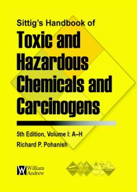 صورة الغلاف: Sittig's Handbook of Toxic and Hazardous Chemicals and Carcinogens 5th edition 9780815515531