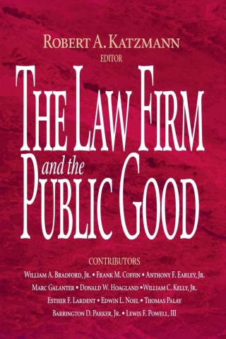 Immagine di copertina: The Law Firm and the Public Good 1st edition 9780815748632