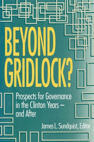 Imagen de portada: Beyond Gridlock? 1st edition 9780815782315