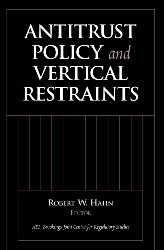 Cover image: Antitrust Policy and Vertical Restraints 1st edition 9780815733911