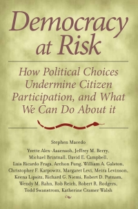 Imagen de portada: Democracy at Risk 9780815754053