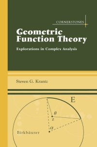 Cover image: Geometric Function Theory 9780817643393