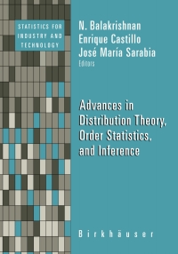 Cover image: Advances in Distribution Theory, Order Statistics, and Inference 1st edition 9780817643614