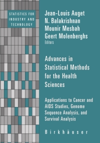 Cover image: Advances in Statistical Methods for the Health Sciences 1st edition 9780817643683