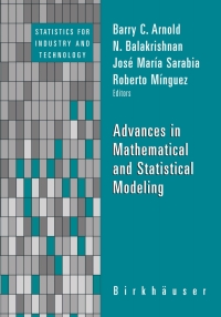 Cover image: Advances in Mathematical and Statistical Modeling 1st edition 9780817646257