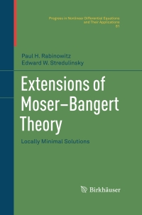 Imagen de portada: Extensions of Moser–Bangert Theory 9780817681166
