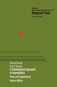 表紙画像: A Distributional Approach to Asymptotics 2nd edition 9781461264101