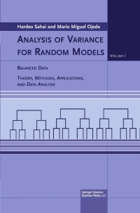 Cover image: Analysis of Variance for Random Models 9780817632304