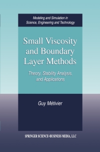 Imagen de portada: Small Viscosity and Boundary Layer Methods 9781461264965