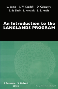 Cover image: An Introduction to the Langlands Program 1st edition 9780817632113
