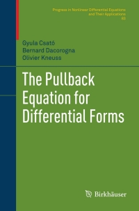 Imagen de portada: The Pullback Equation for Differential Forms 9780817683122
