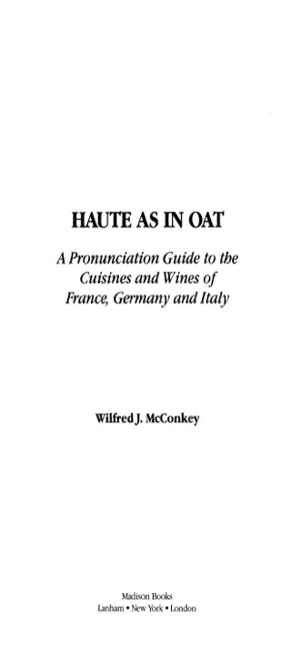 Cover image: Haute as in Oat 9780819168245