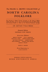 Cover image: The Frank C. Brown Collection of NC Folklore: Vol. V 9780822302575