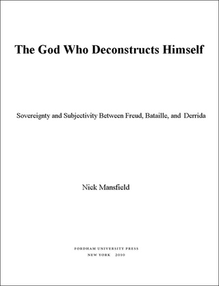 Cover image: The God Who Deconstructs Himself 9780823232420